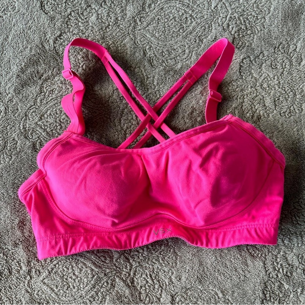 PINK Victoria's Secret Hot Pink Crossback Bra